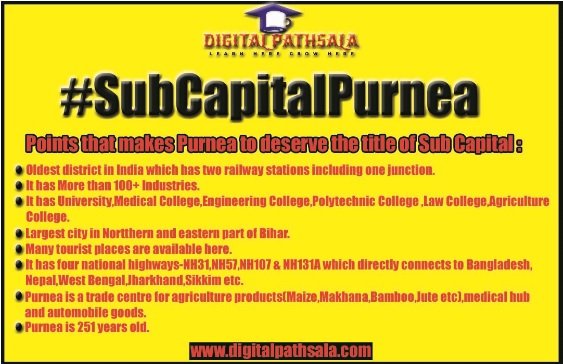 #SubCapitalPurnea