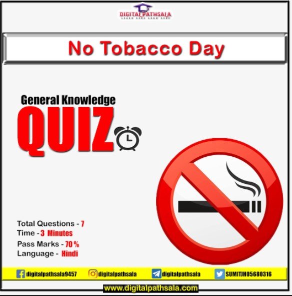 No Tobacco Day GK