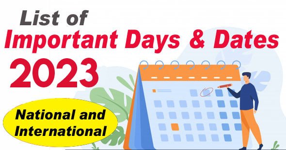 National and International Days and Dates in 2023 PDF