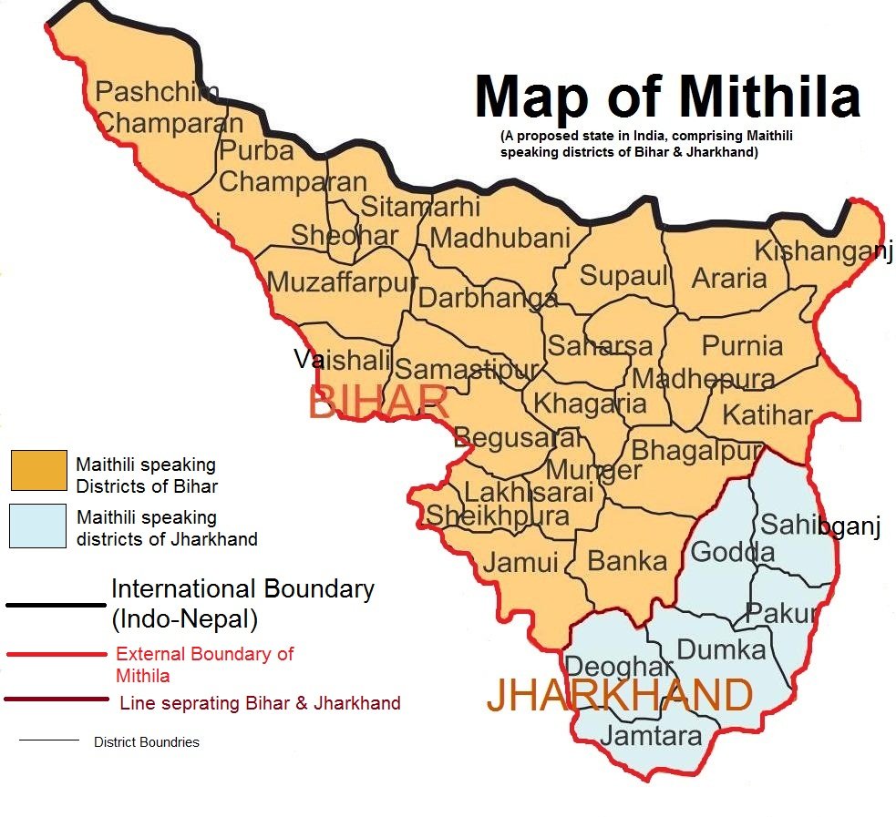 Geographical Distribution and Speakers of Maithili