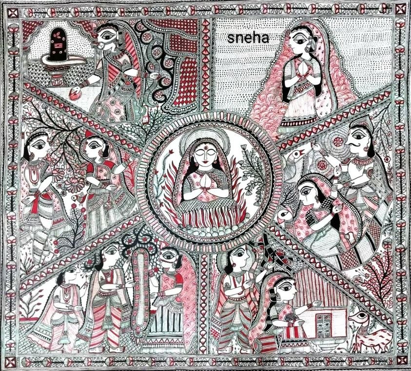 mithila painting by sneha surbhi