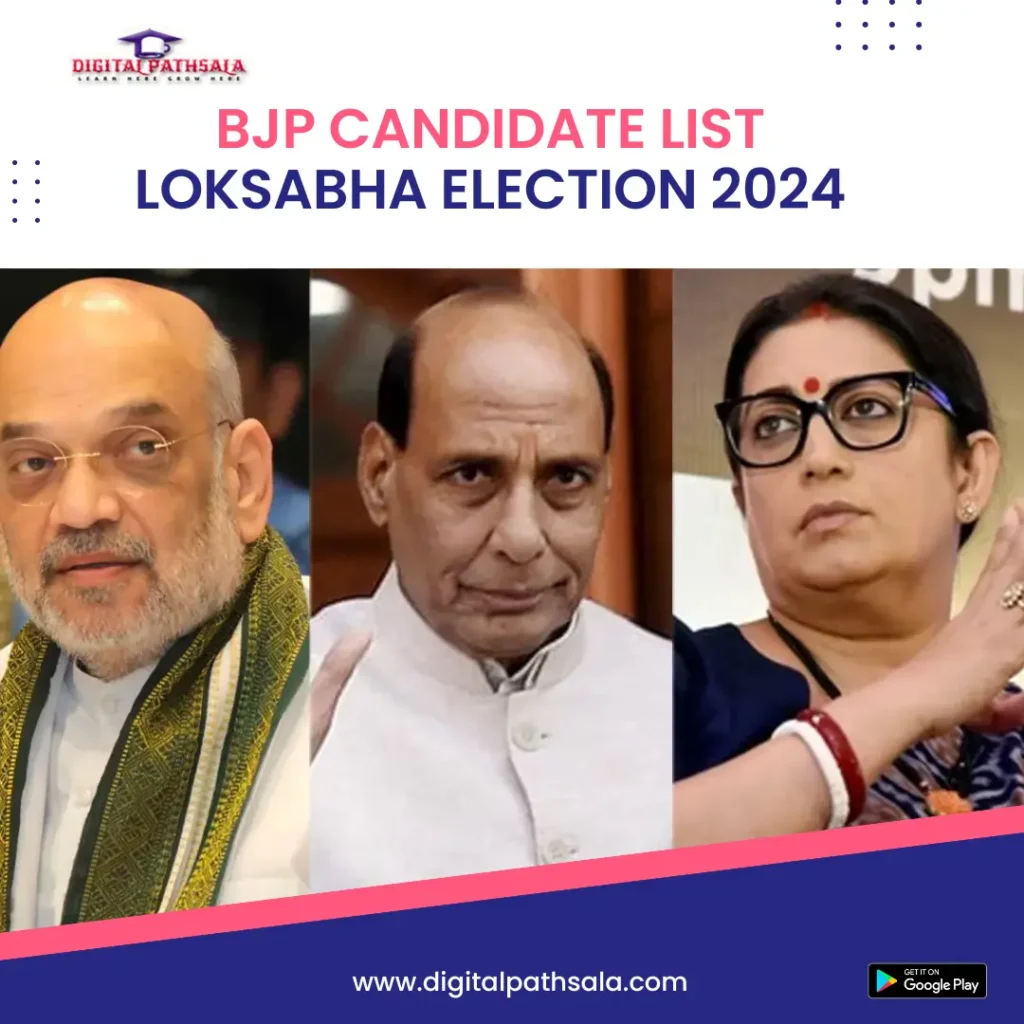 bjp candidate list loksabha election 2024