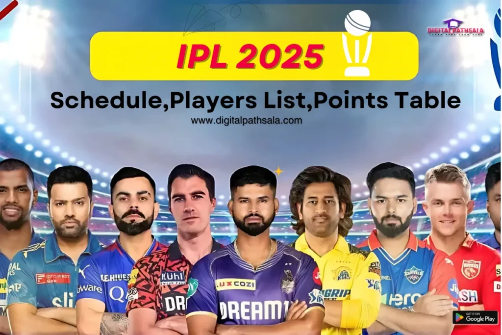 IPL 2025 Schedule Time Table Points Table