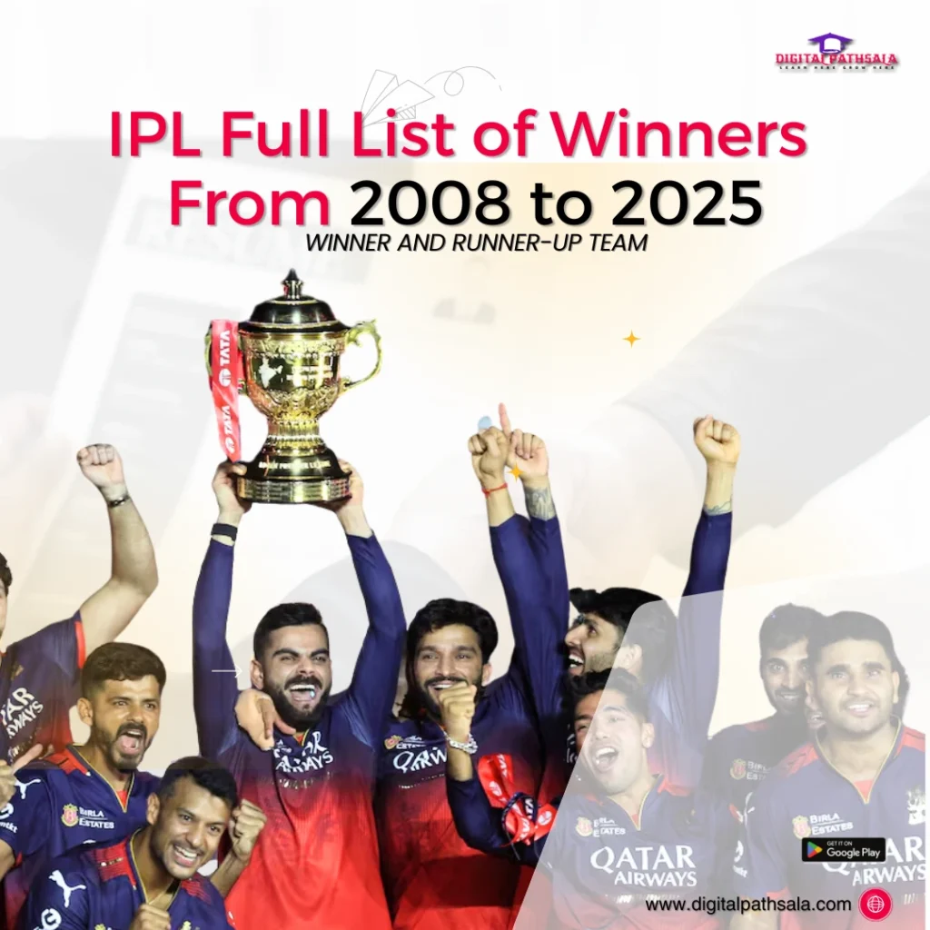 IPL Full List of Winners From 2008 to 2025